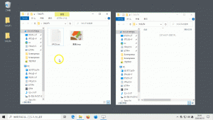 Windows10での右ドラッグを使ったコピーや移動の操作の一連の流れ
